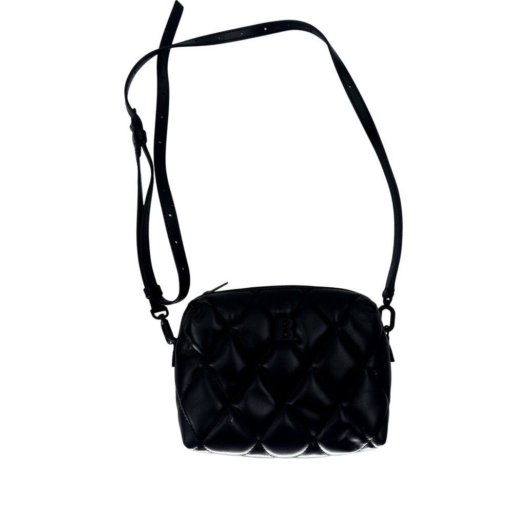Balenciaga Quilted Nappa Leather B Logo Camera Crossbody Bag Black Women's OS